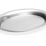 Bandeja de café oval inox acetinada 200x140 mm