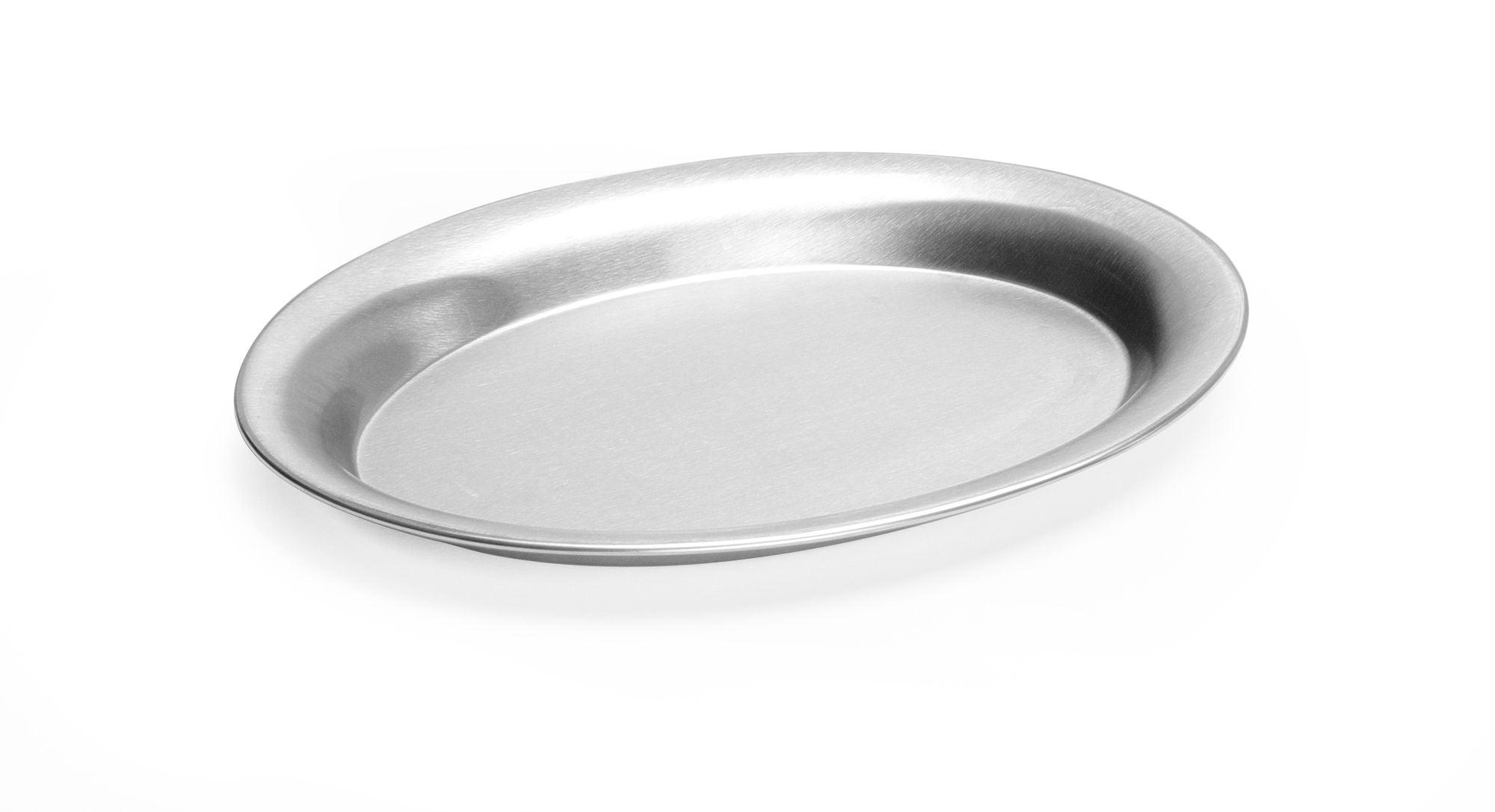 Bandeja de café oval inox acetinada 200x140 mm