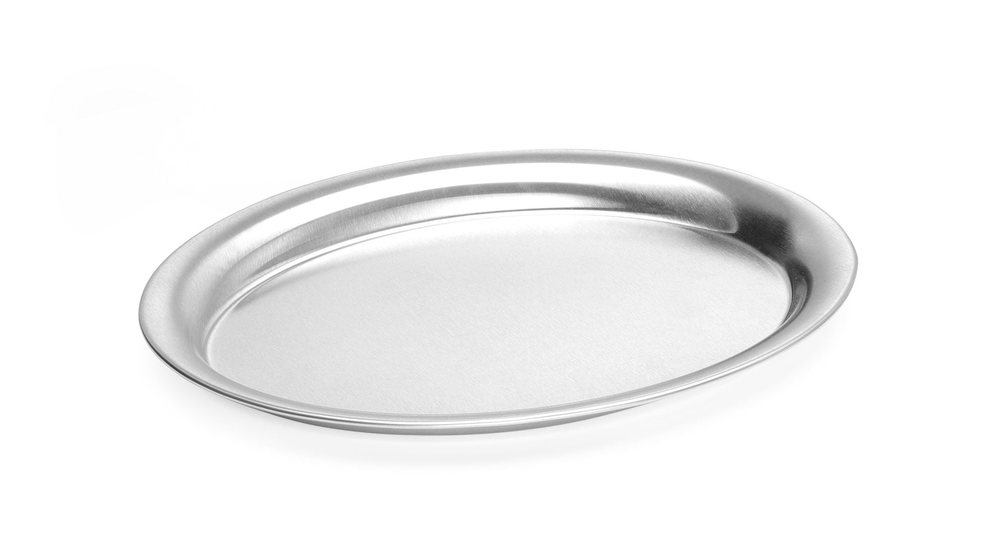 Bandeja de café oval inox acetinado 265x195 mm