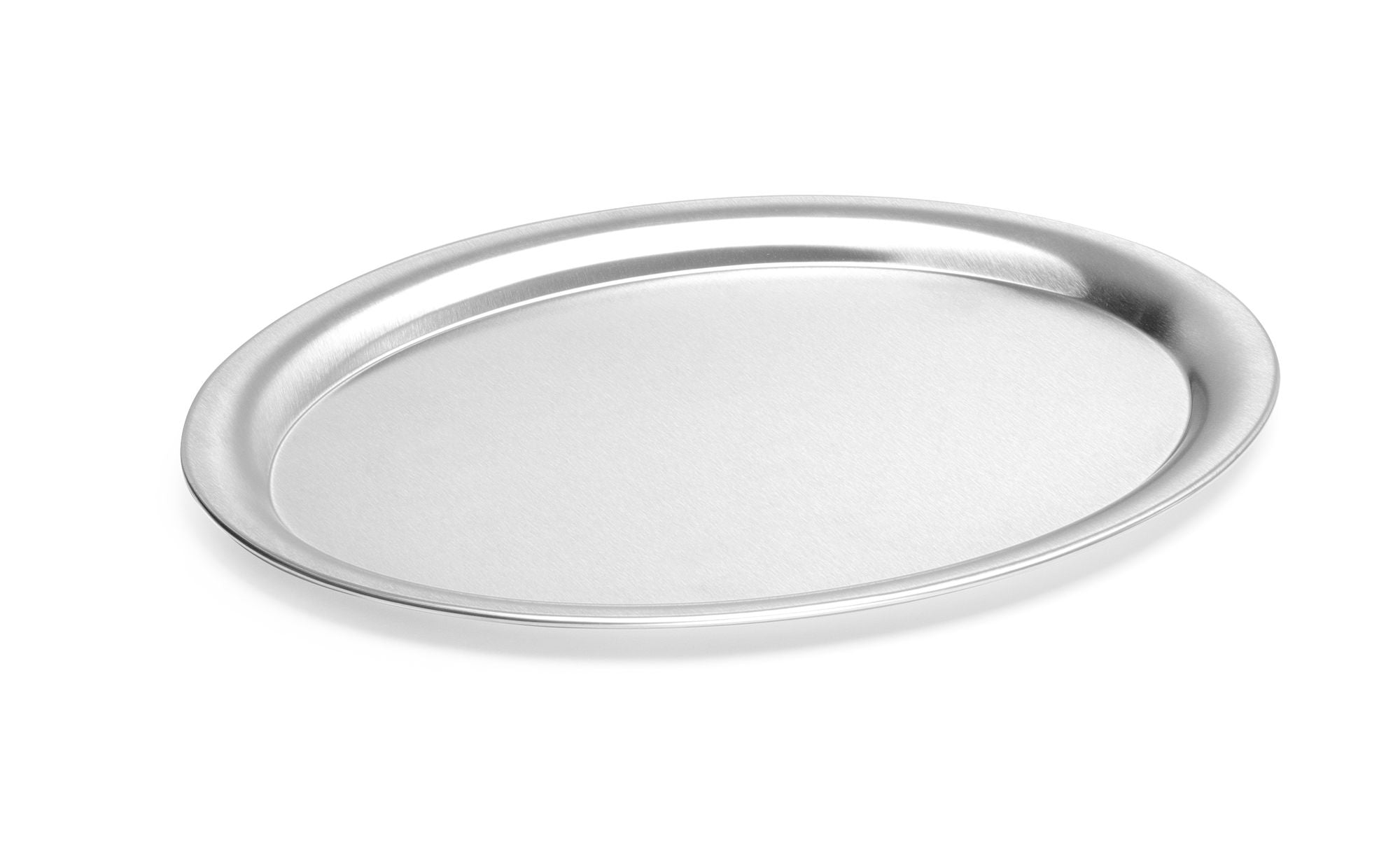 Bandeja de café oval inox acetinada 285x220 mm