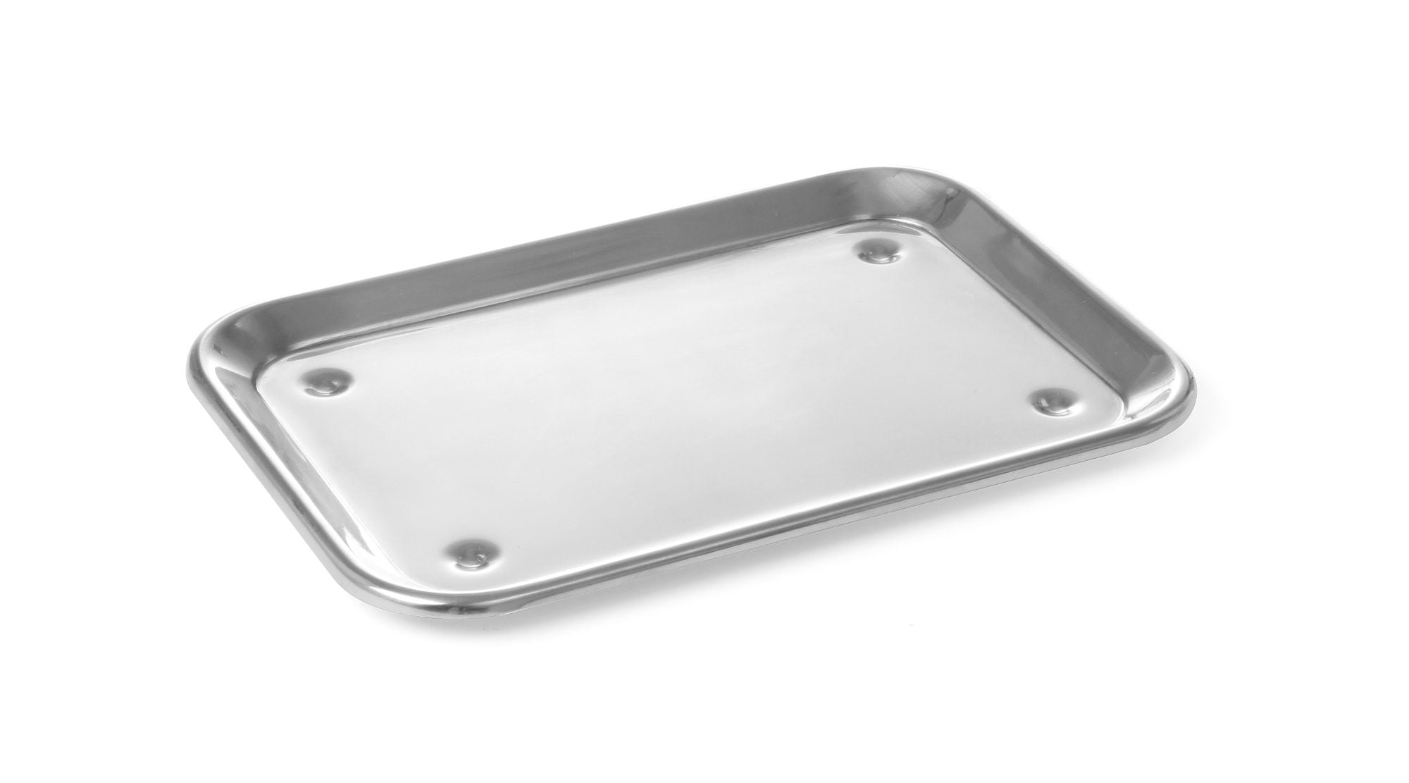 Bandeja de exibição inox 18/10 240x170 mm com pés