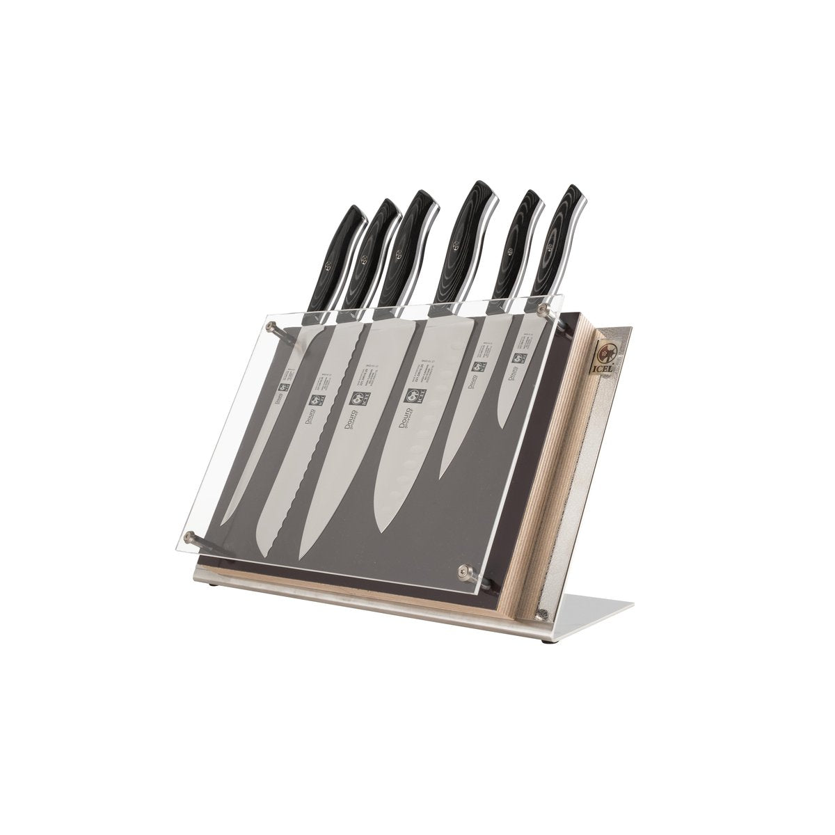 Bloco de facas Douro Gourmet 6 peças, cabo de micarta – mod. DR05