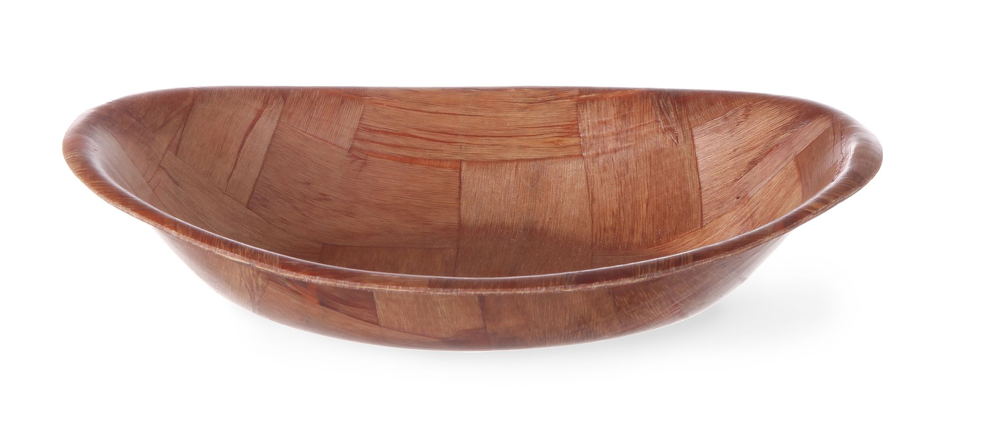 Cesto de pão pita oval em madeira envernizada 195x140 mm