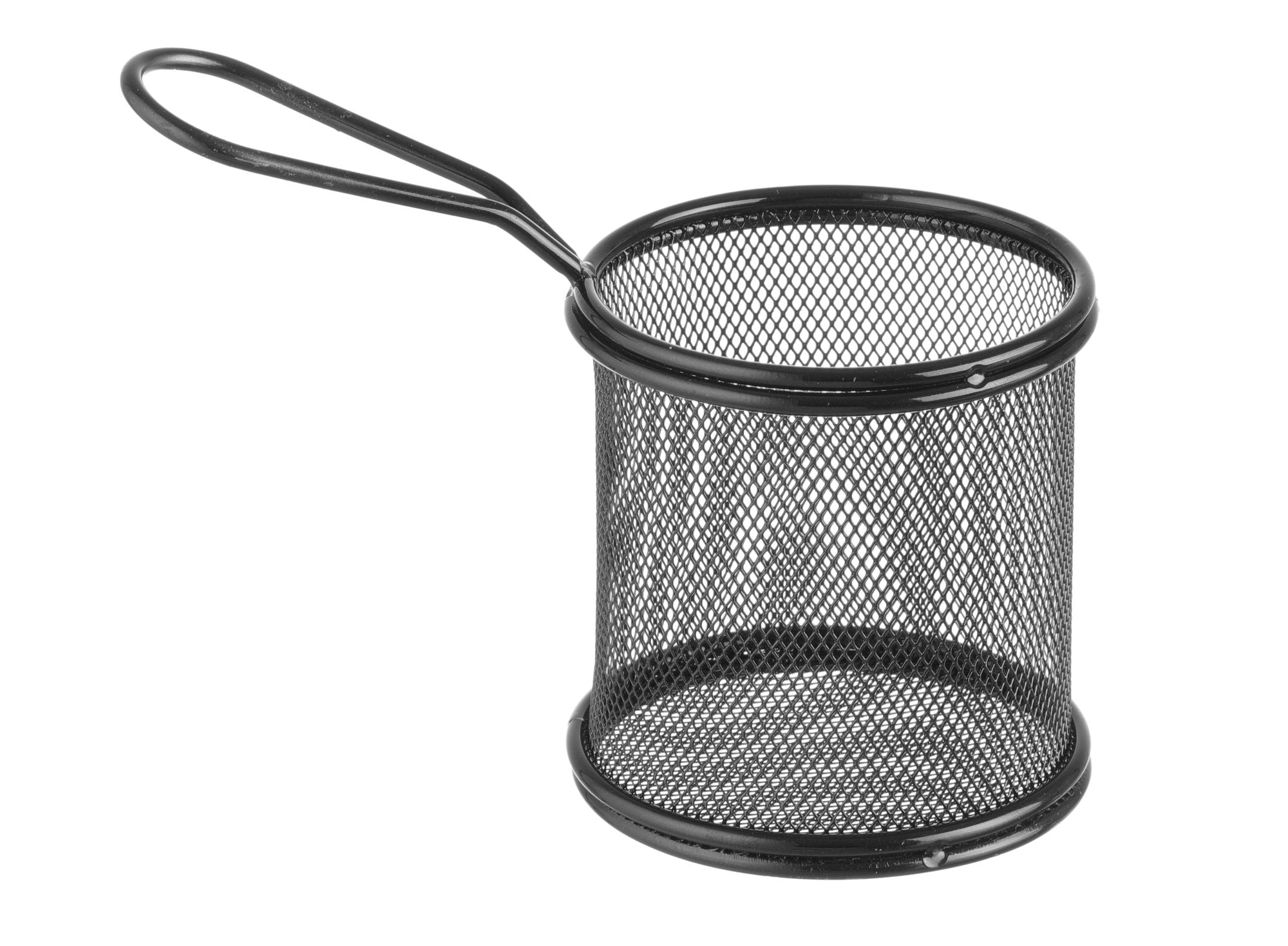 Cesto de fritura preto inox 90x90 mm