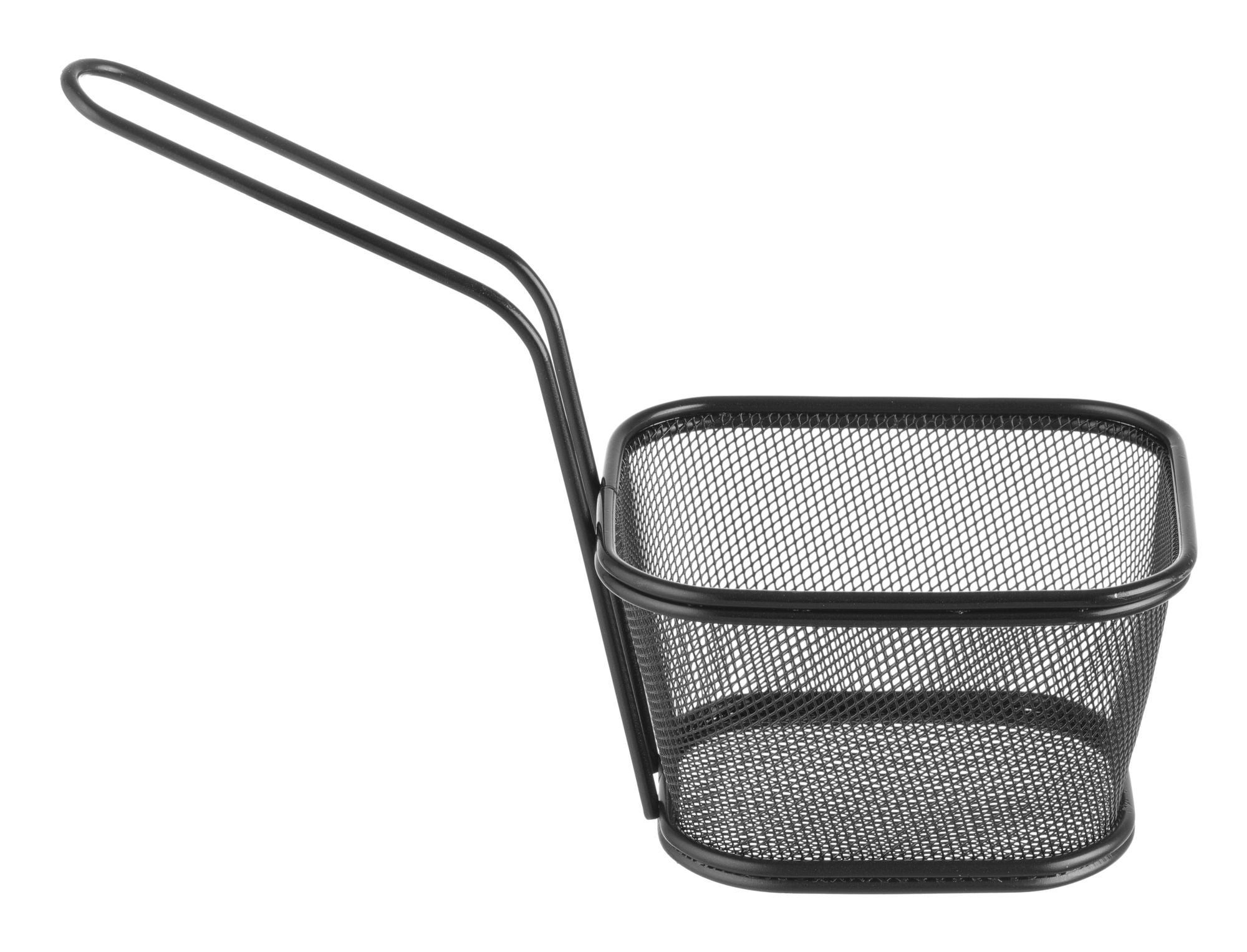 Cesto de fritura empilhável preto inox 130x110x80 mm