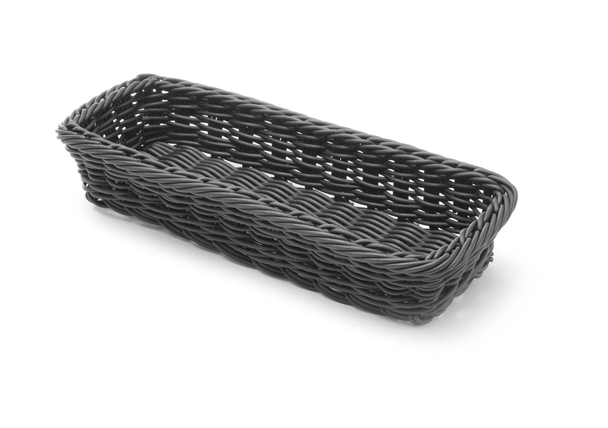 Cesto de talheres em polipropileno preto 270x100x45 mm