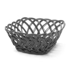 Cesta com laterais tecidas quadrada 190x190 mm PP preto