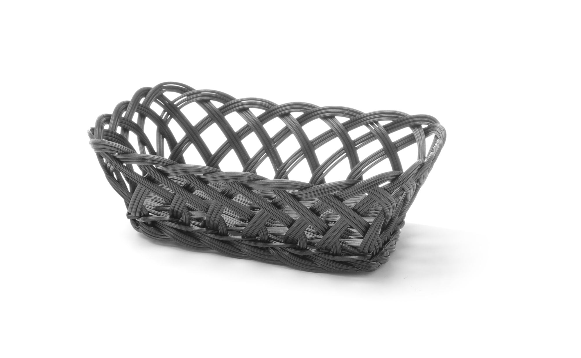 Cesta com laterais tecidas retangular 225x150 mm PP preto