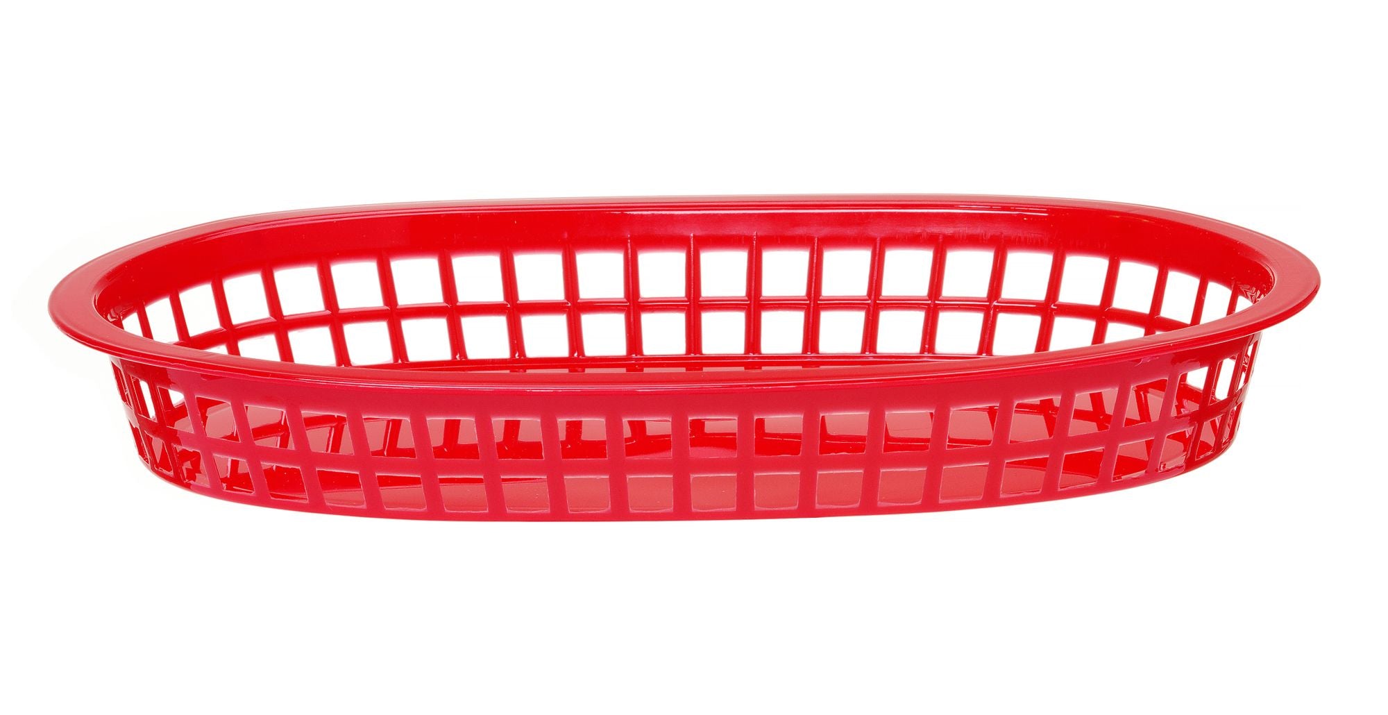 Cesto de servir fast food vermelho 275x175x38 mm – 6 unidades