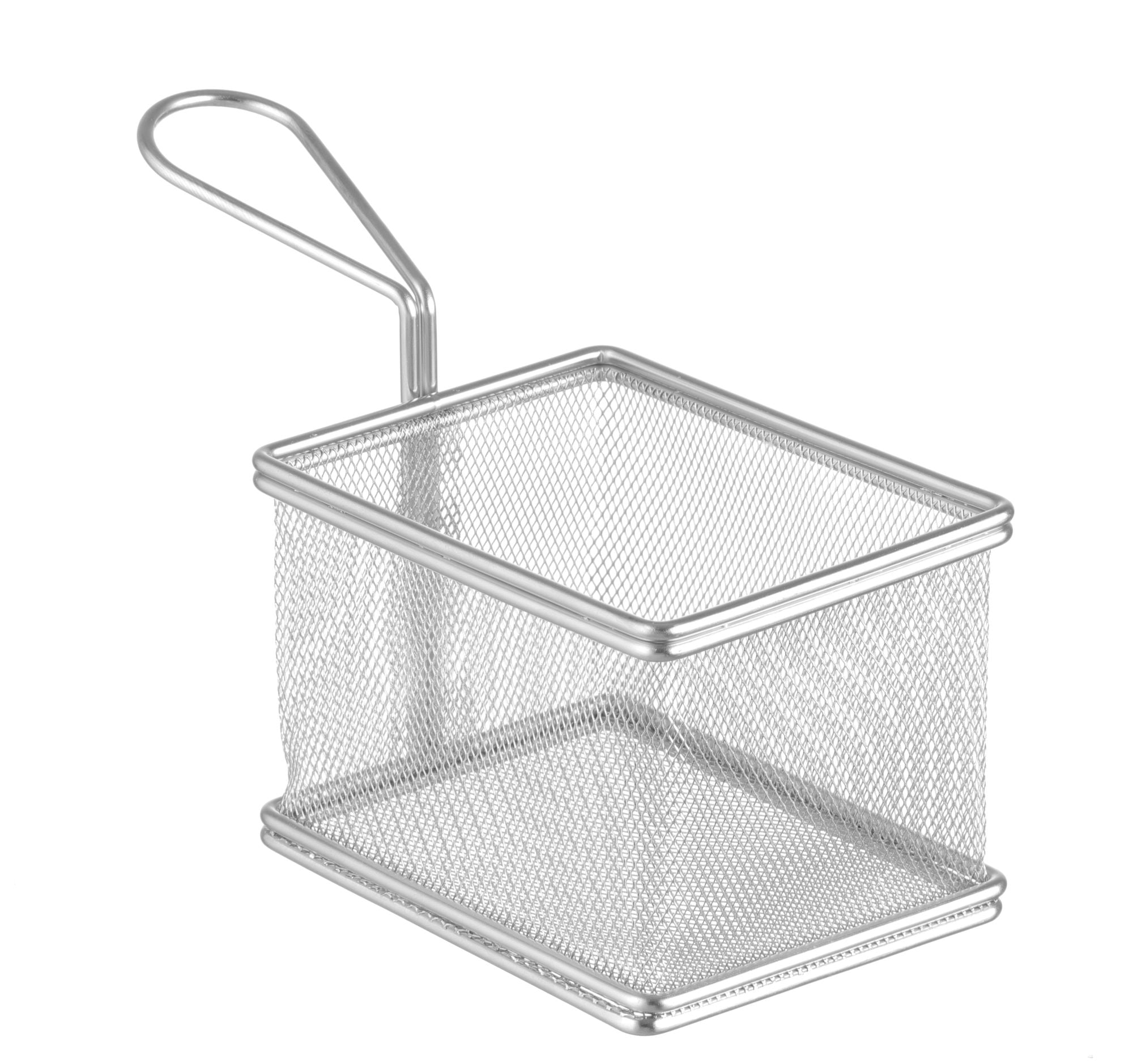 Cesto para fritar inox retangular 125x100x85 mm