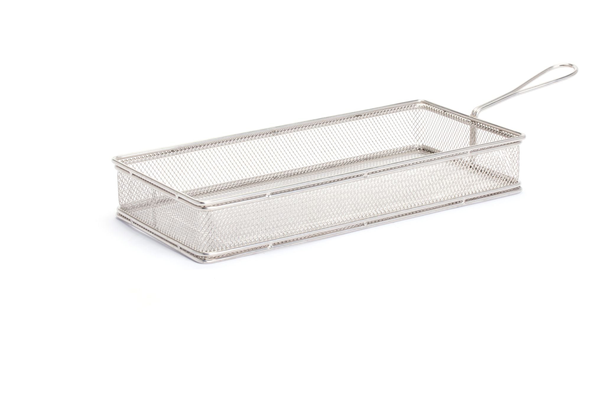 Cesto de fritura em inox, dimensões 255x135x45 mm