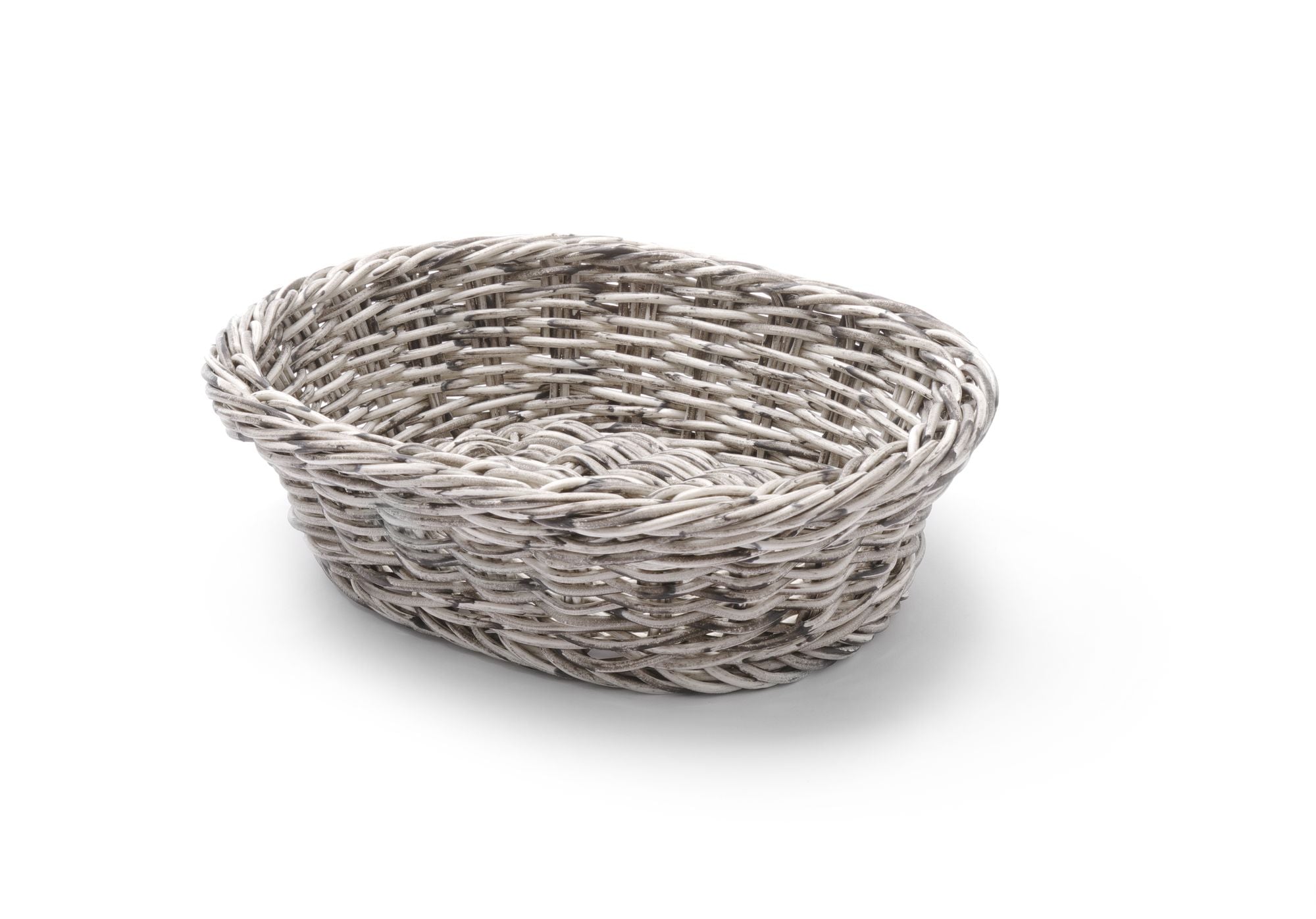 Cesto de pão oval PP cinzento claro 250x190x65 mm