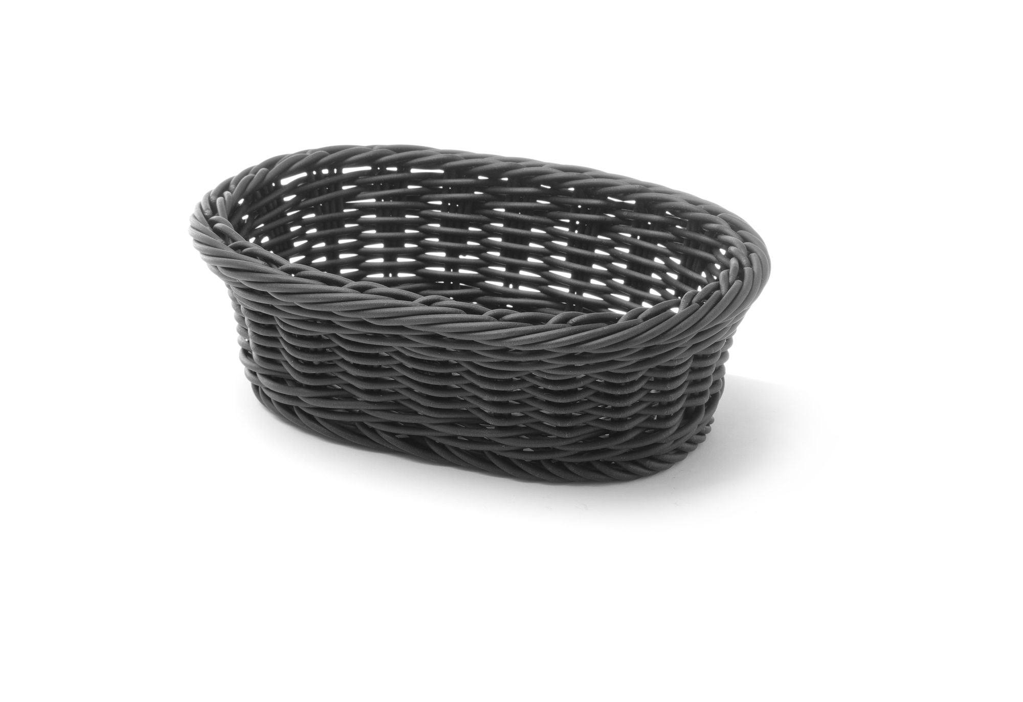 Cesto de padaria oval PP preto 190x120x60 mm