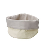 Saco de pão redondo bege em algodão 150x150 mm