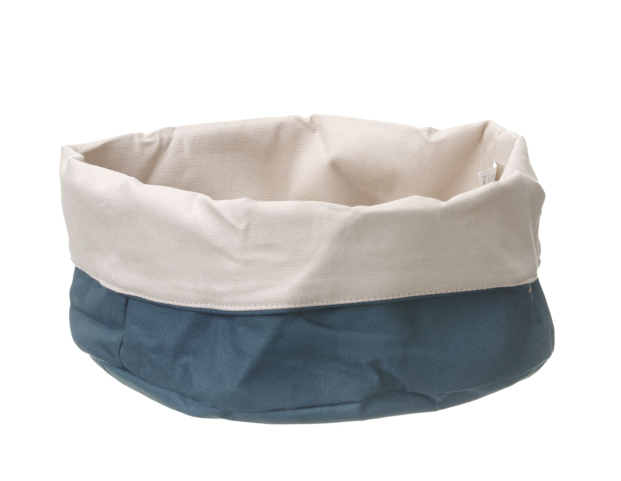 Saco de pão redondo cinzento escuro algodão 250x160 mm
