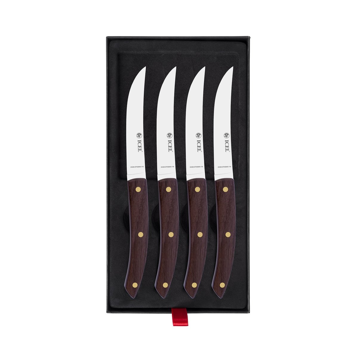 Conjunto para carne 4 peças, cabo de pau-santo – mod. ST02