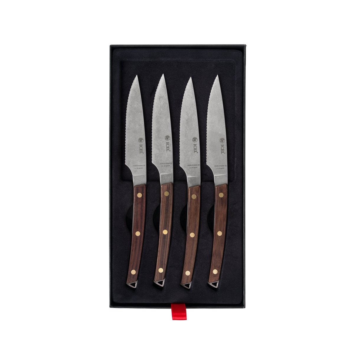 Conjunto para carne 4 peças, cabo de pau-santo – mod. ST03