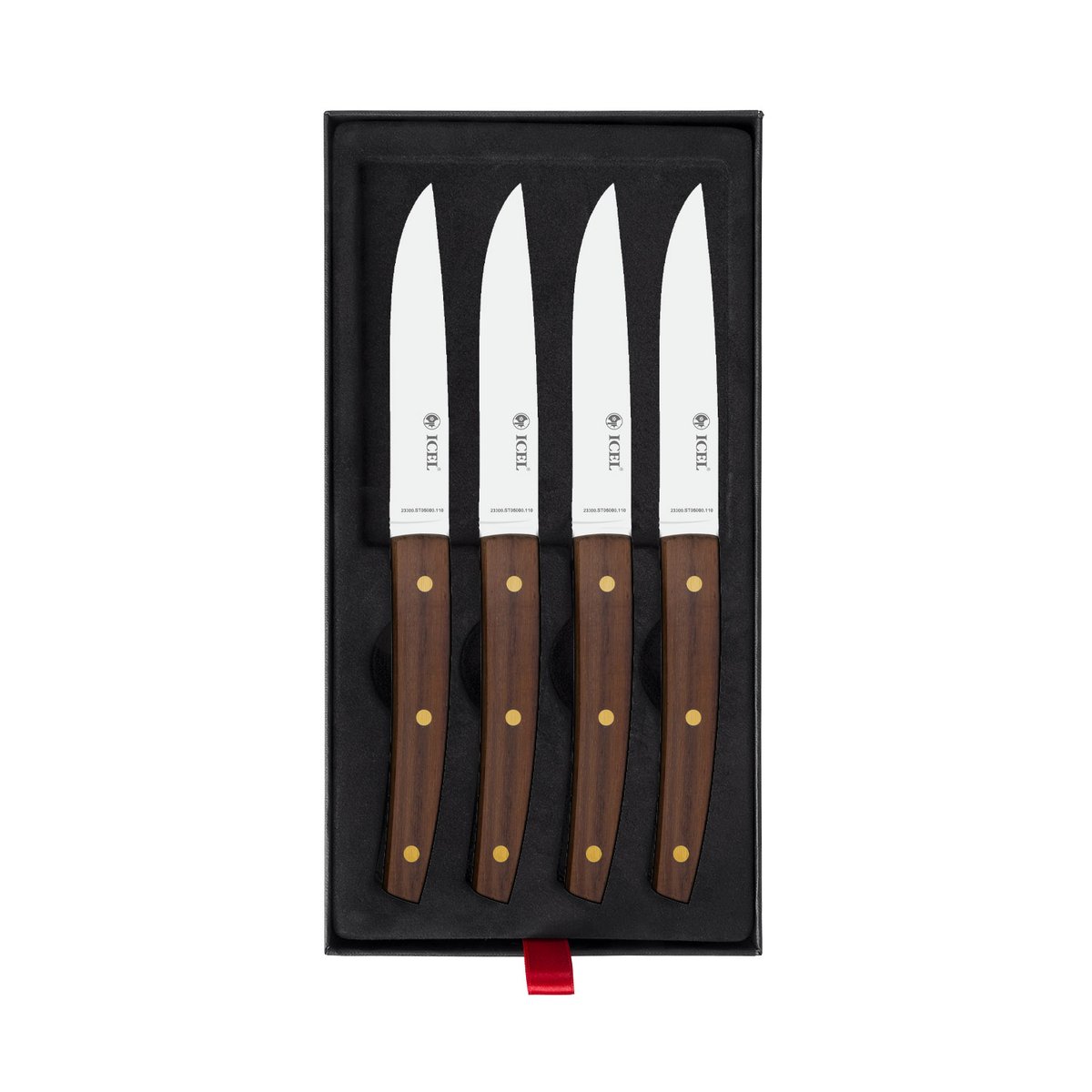 Conjunto para carne 4 peças, cabo de pau-santo – mod. ST05