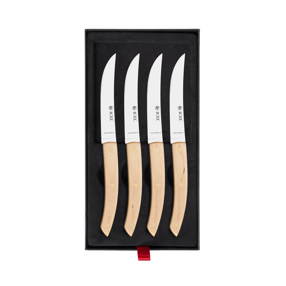 Conjunto para carne 4 peças, cabo de hard maple – mod. ST02