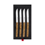 Conjunto para carne 4 peças, cabo de oliveira – mod. ST01