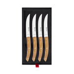 Conjunto para carne 4 peças, cabo de oliveira – mod. ST02