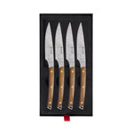 Conjunto para carne 4 peças, cabo de oliveira – mod. ST03