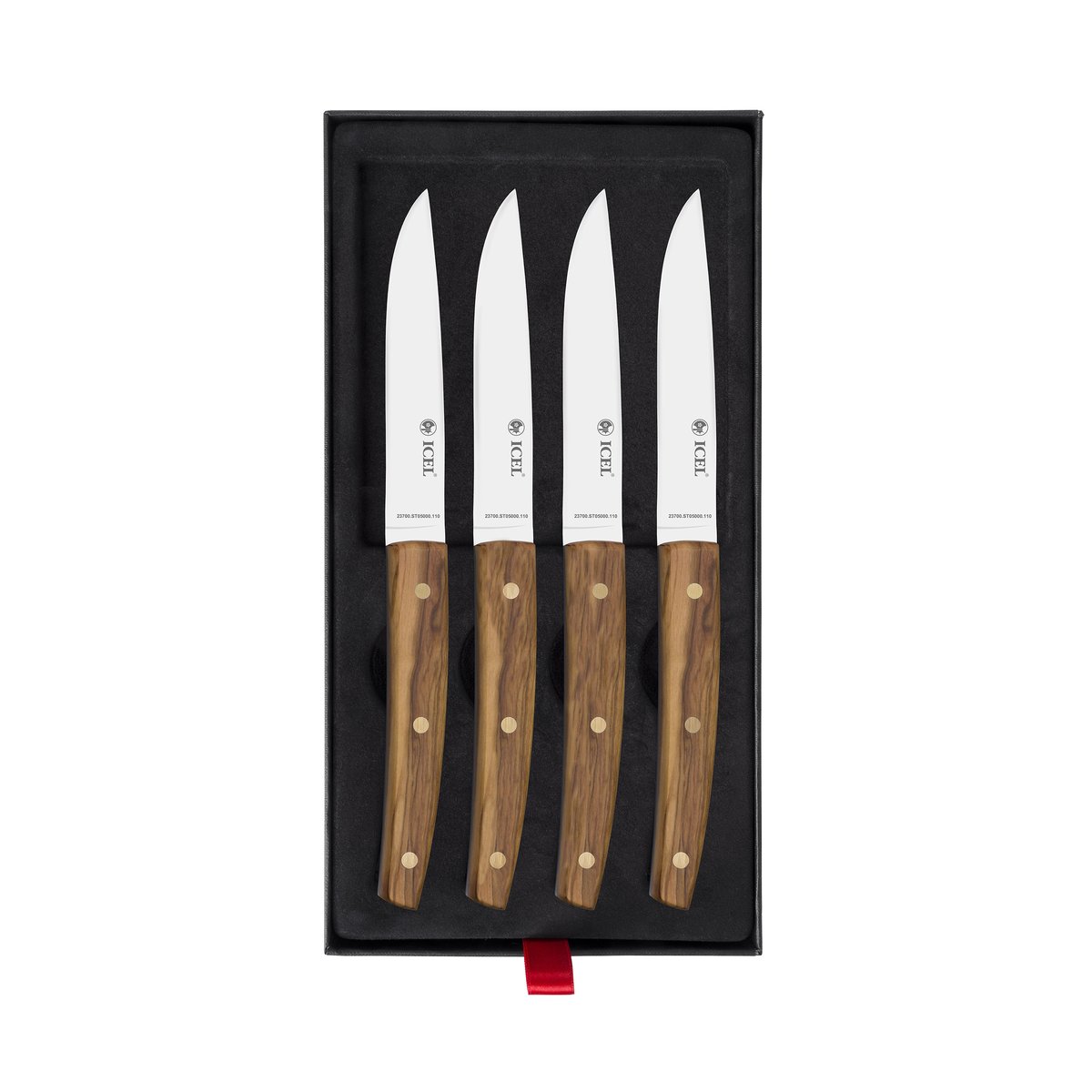 Conjunto para carne 4 peças, cabo de oliveira – mod. ST05