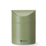 Caixote do lixo de bancada verde com tampa basculante 1,2 l