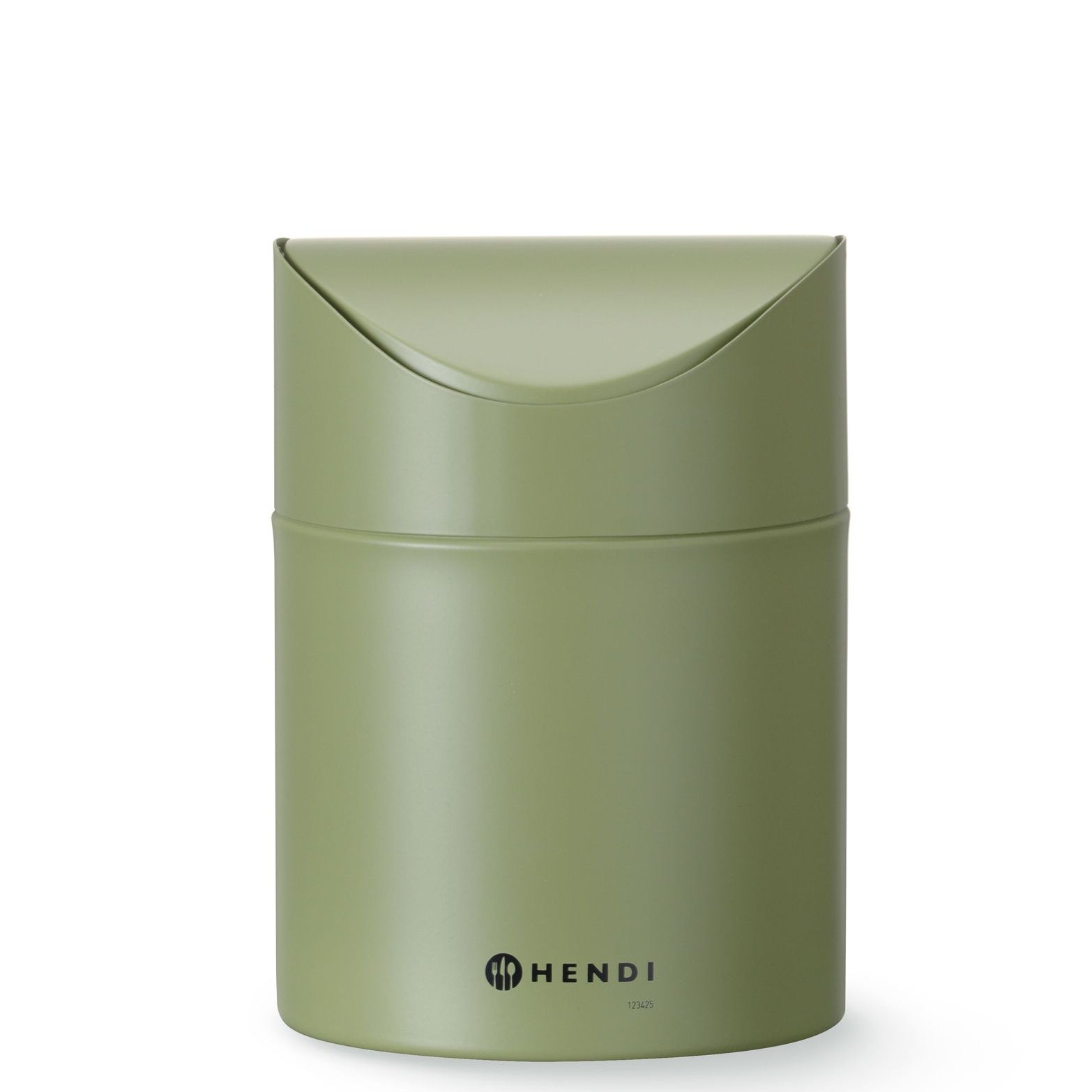 Caixote do lixo de bancada verde com tampa basculante 1,2 l