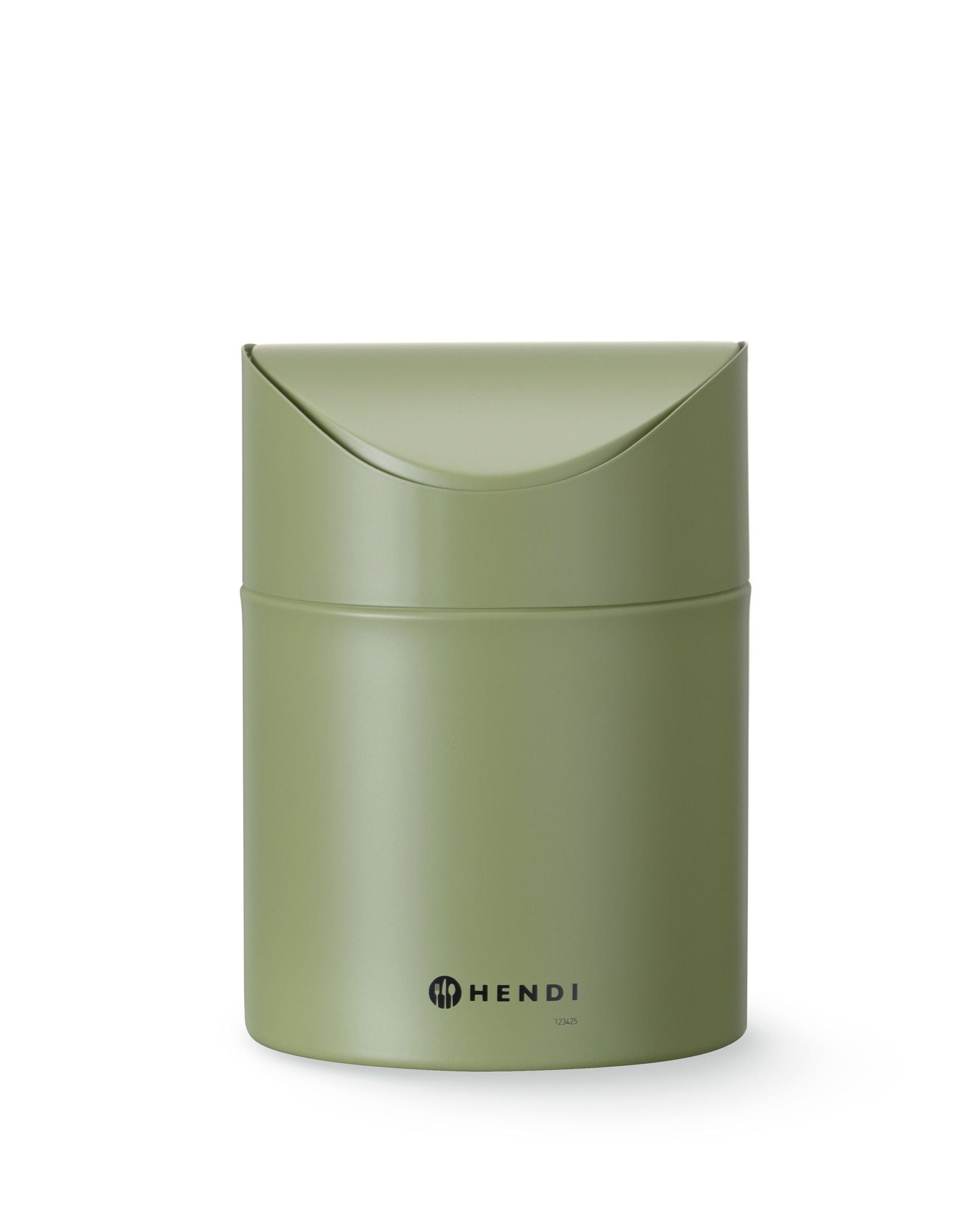 Caixote do lixo de bancada verde com tampa basculante 1,2 l