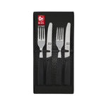 Conjunto para carne 4 peças, cabo preto