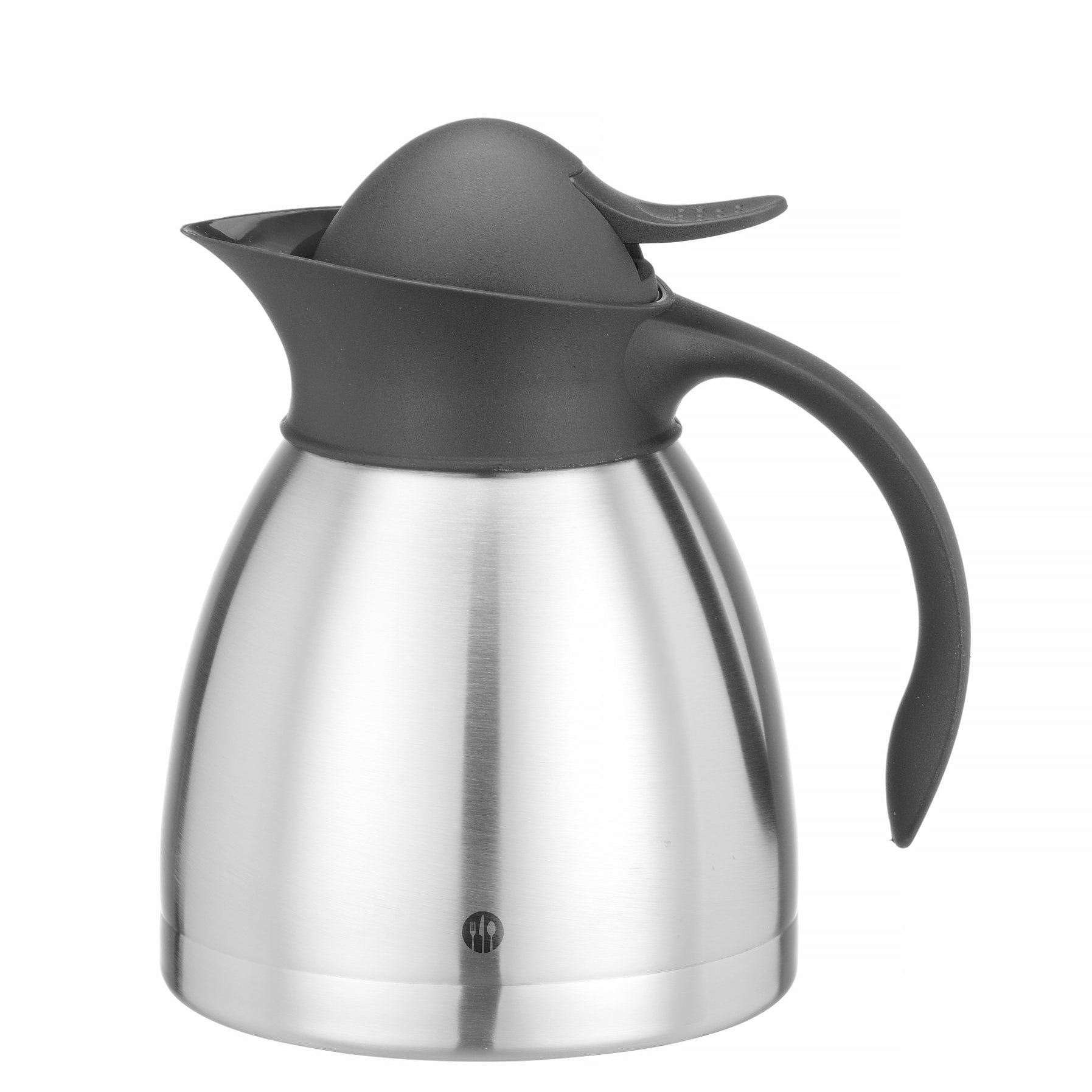 Jarro de vácuo de parede dupla 1 l inox/PP preto push