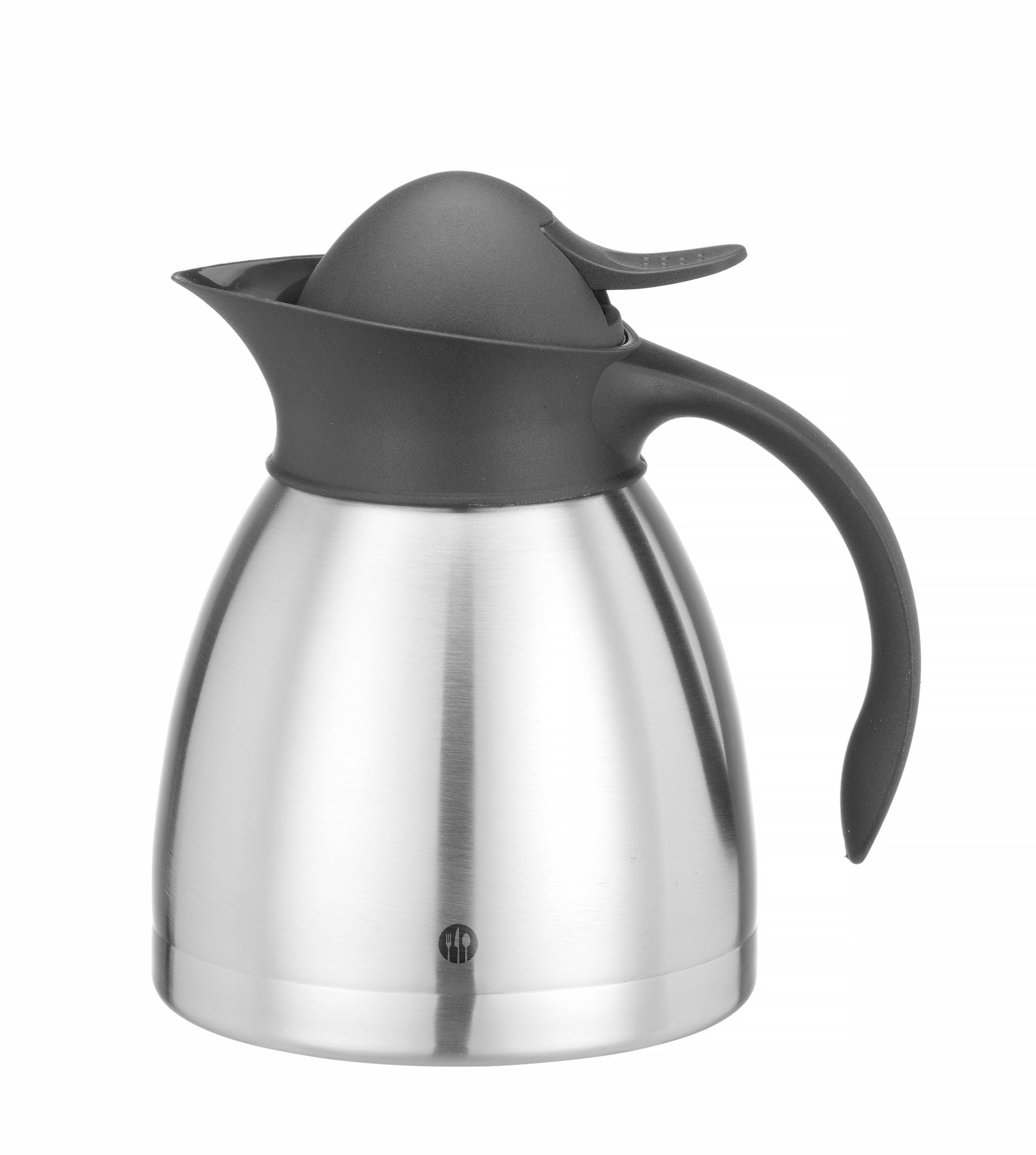 Jarro de vácuo de parede dupla 1 l inox/PP preto push