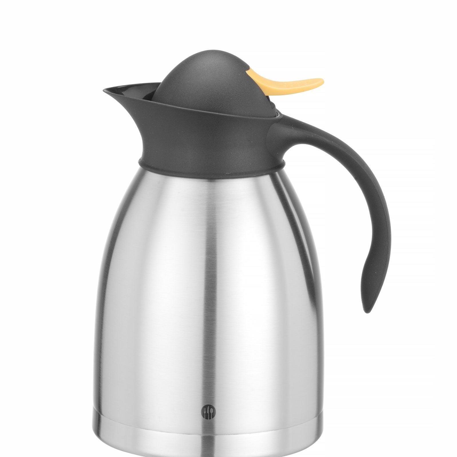 Jarro térmico de parede dupla 1,5 l inox e polipropileno preto/amarelo