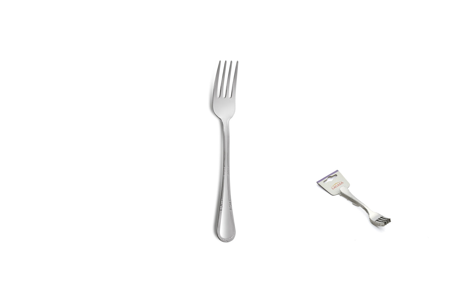Garfo de lanche Olympia Lacasa 18% – 6 unidades em cartela