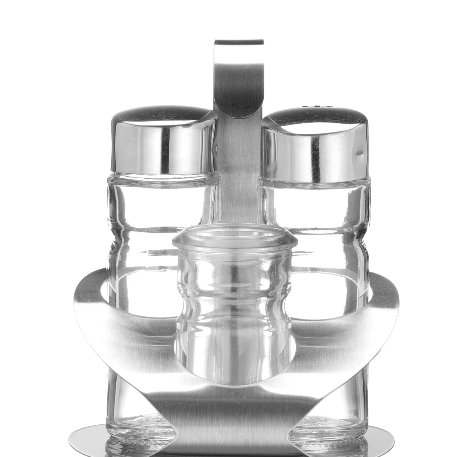 Conjunto de condimentos sal, pimenta e palitos