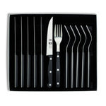 Conjunto para carne Technik 12 peças, cabo preto