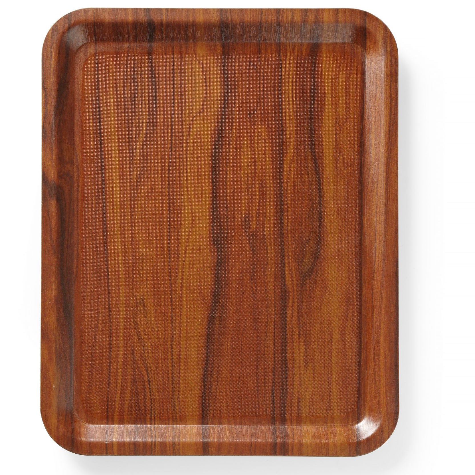 Tabuleiro antiderrapante em madeira de mogno 360x460 mm