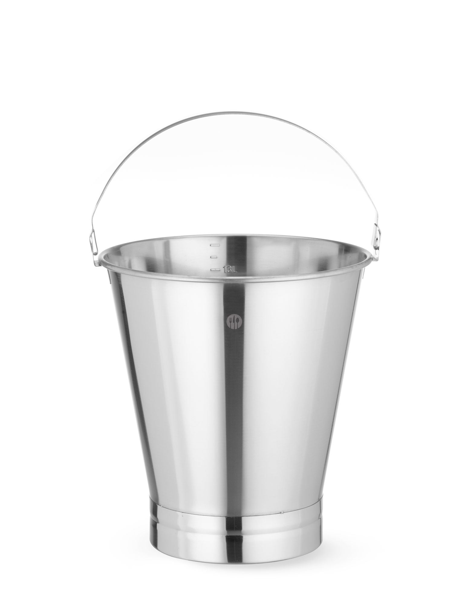 Balde com base reforçada 10 l graduado inox