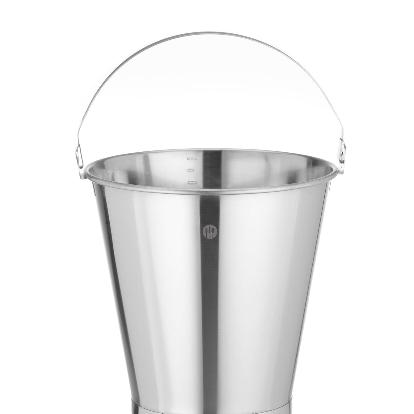 Balde com base reforçada 12 l graduado inox