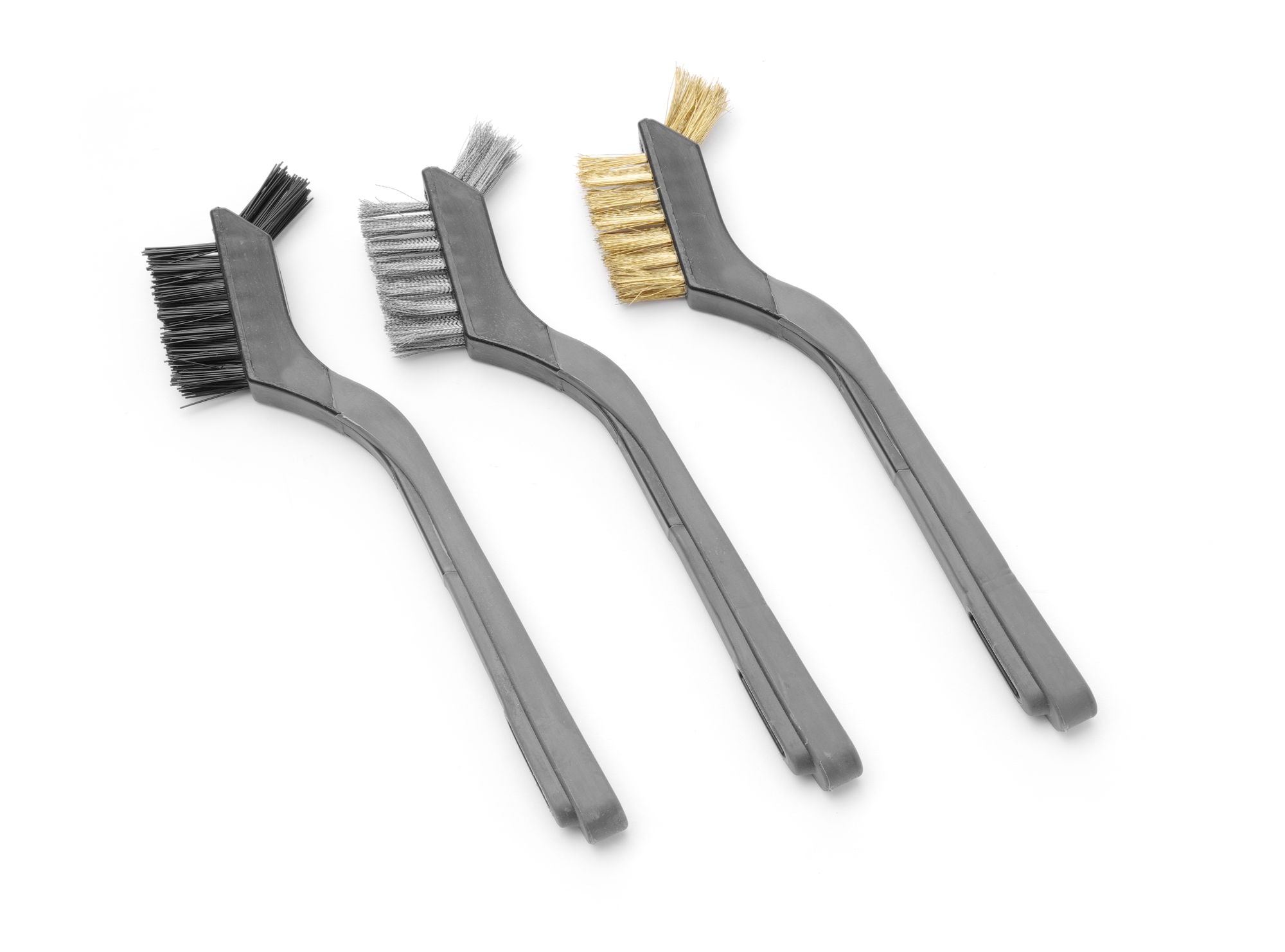 Conjunto de escovas de arame estreitas 178 mm inox/Cu/nylon
