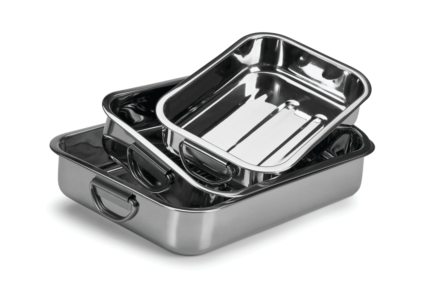 Assadeira em inox 45x32x6,5cm