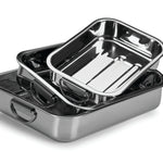 Assadeira em inox 45x32x6,5cm