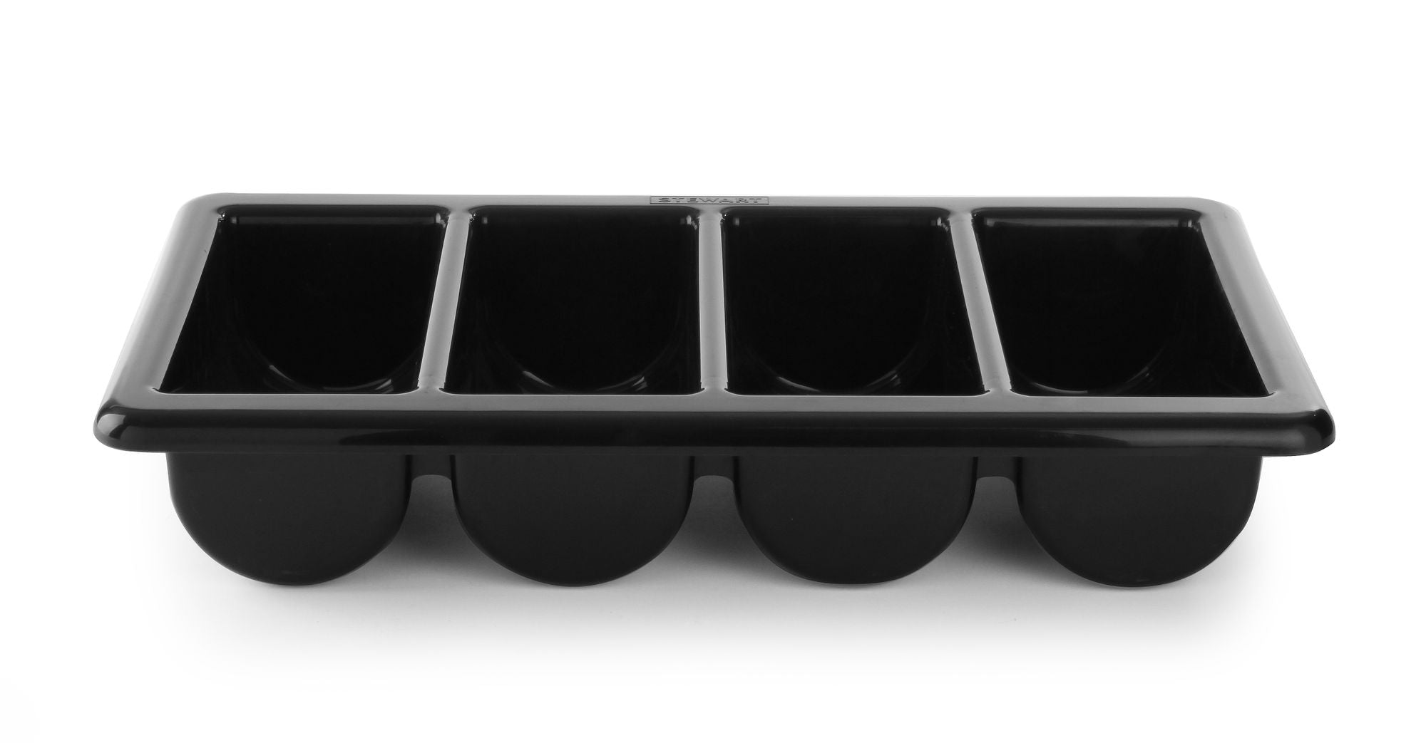 Tabuleiro de talheres preto GN 1/1 100 mm polipropileno