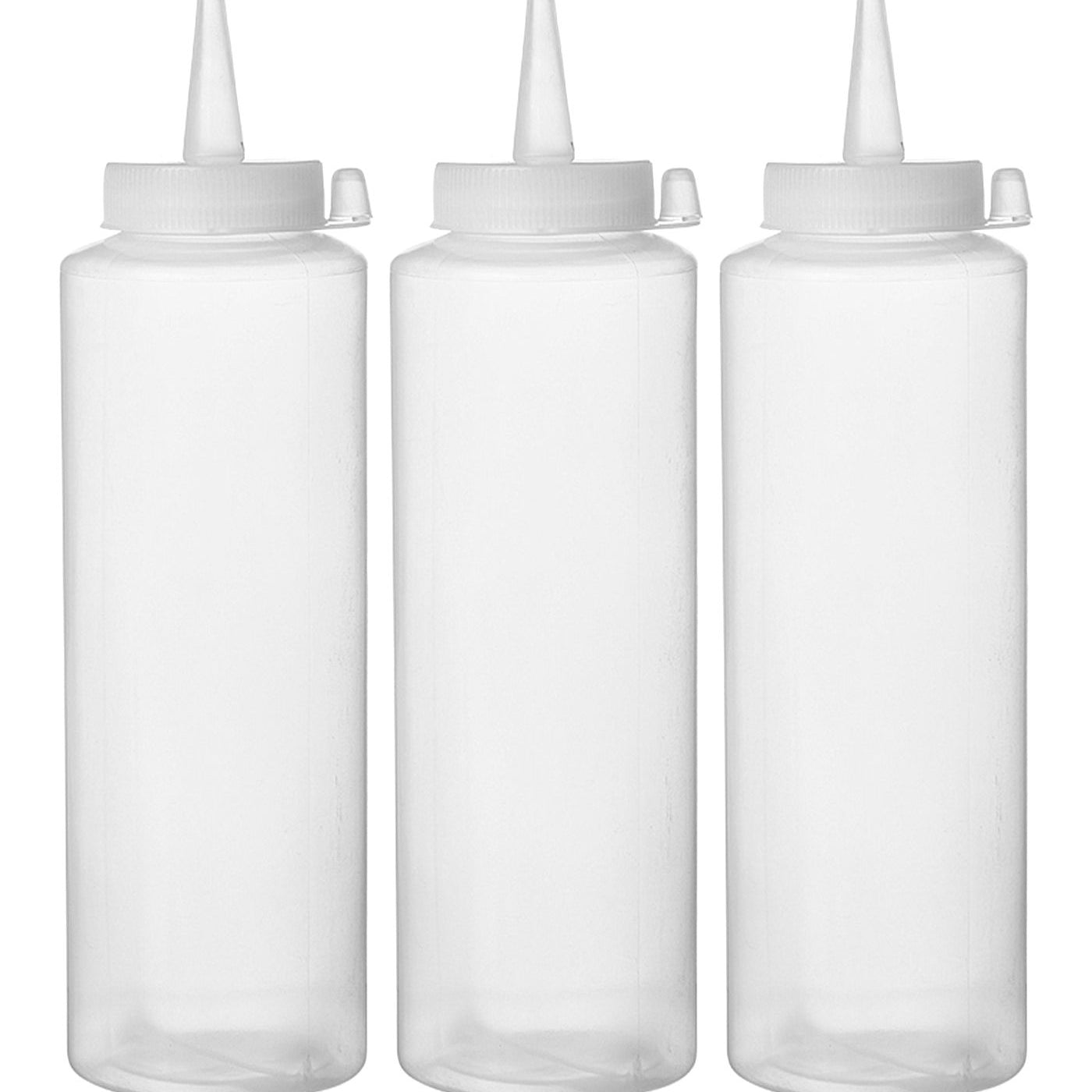 Garrafa doseadora transparente 35 cl 55x205 mm PP – 3 unidades