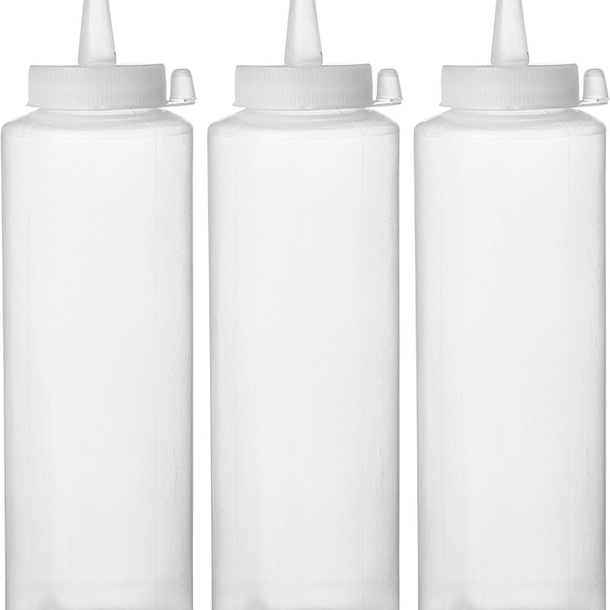 Garrafa doseadora transparente PE/PP 70 cl – 3 unidades
