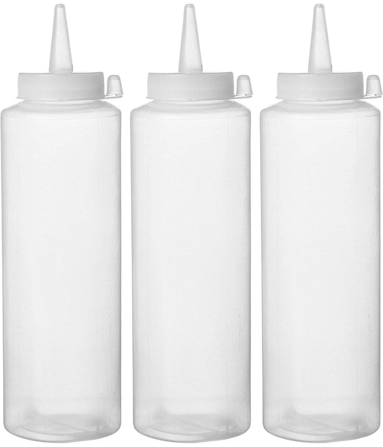 Garrafa doseadora transparente PE/PP 70 cl – 3 unidades