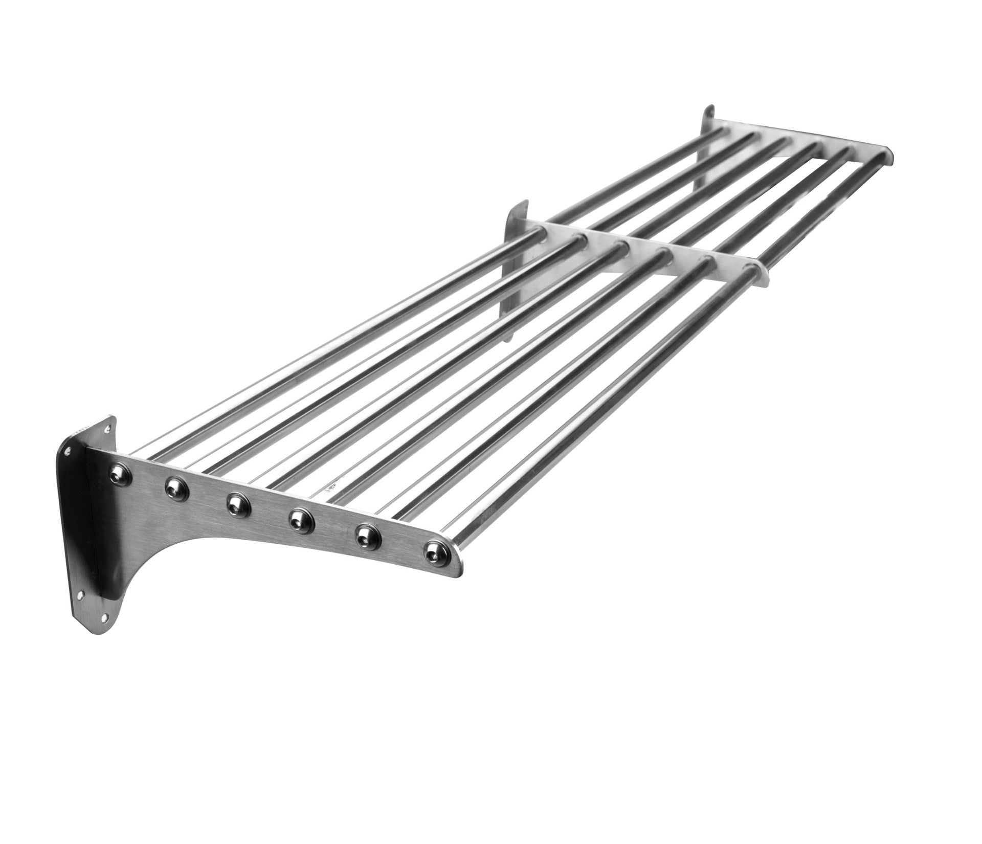 Prateleira tubular inox 250 x 1600 mm