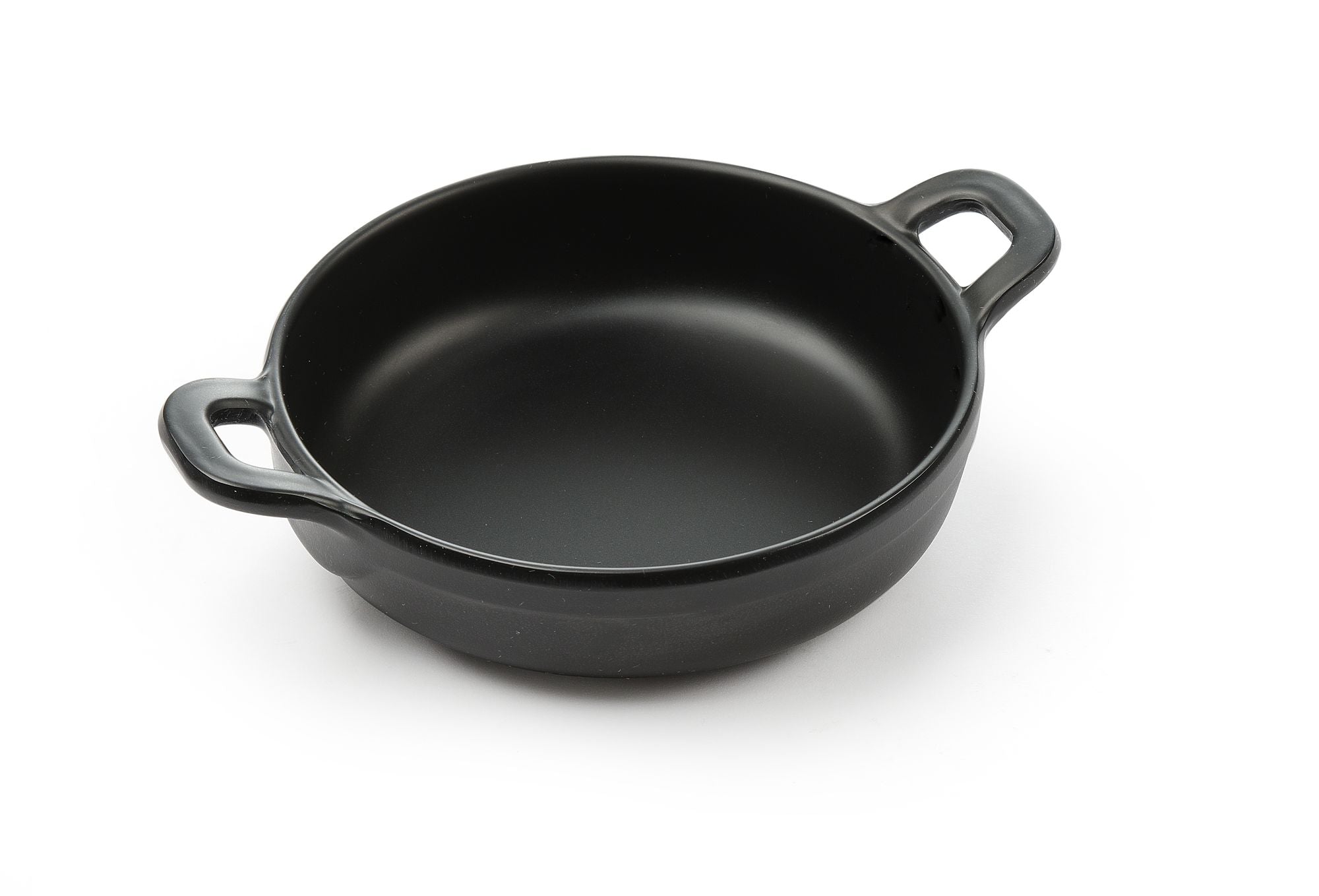 Mini panela redonda Little Chef melamina preta 150x115x37 mm