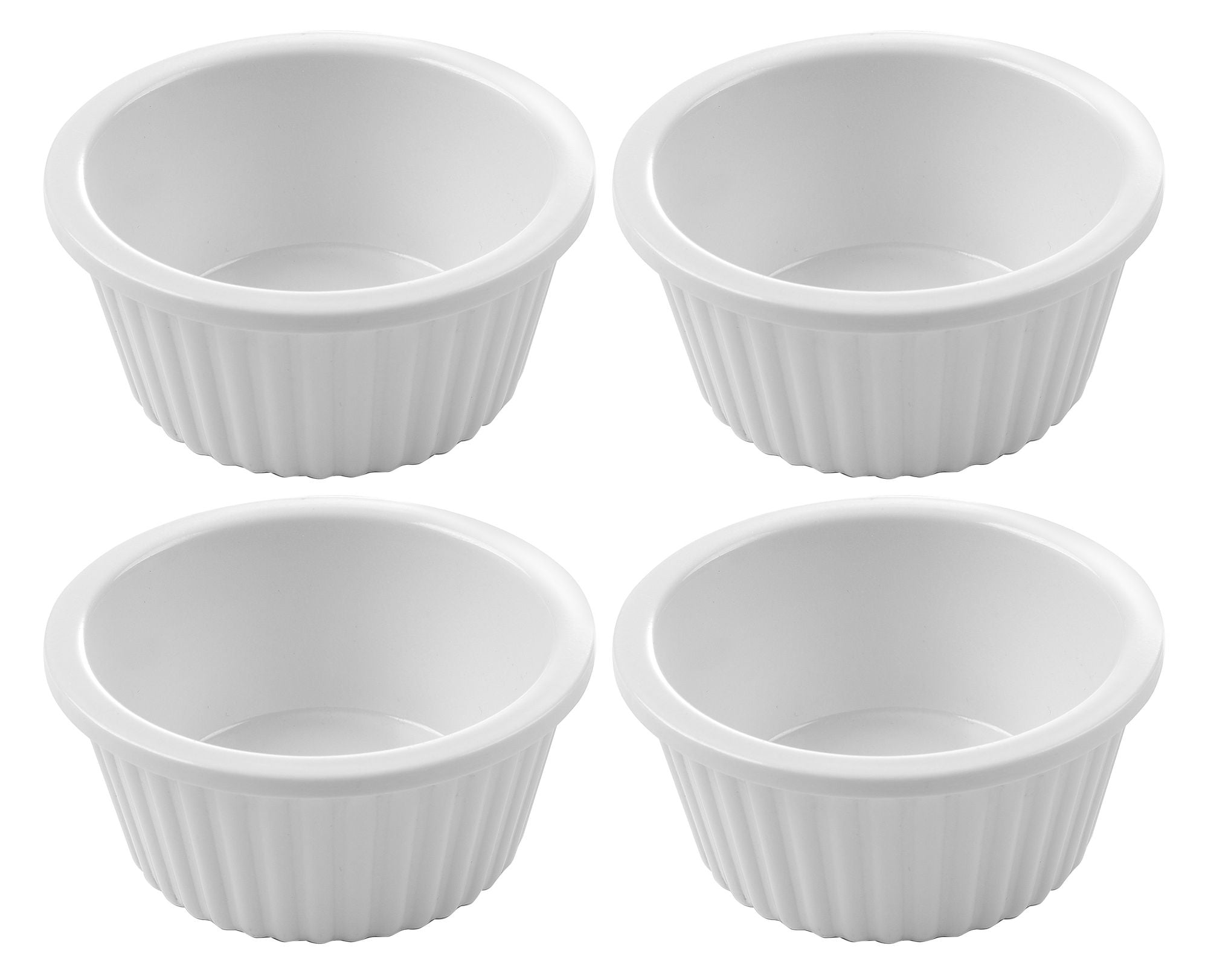 Ramekin marfim melamina 58x58x27 mm – 4 unidades